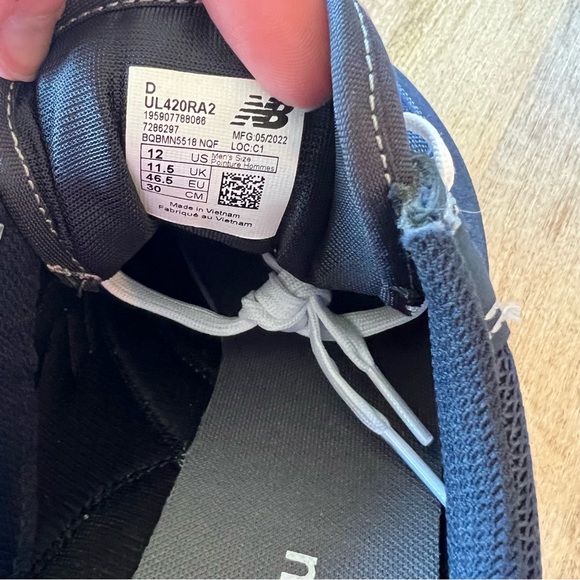 New Balance 420 Navy gray men’s size 12 grey sneaker shoe - Picture 3 of 6